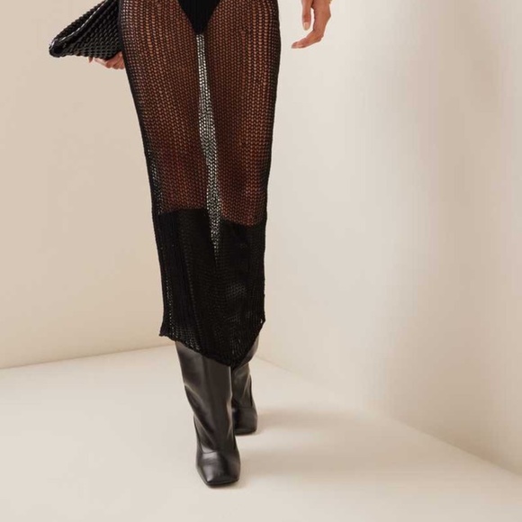 The Attico Sienna Leather Knee Heel Boots 37